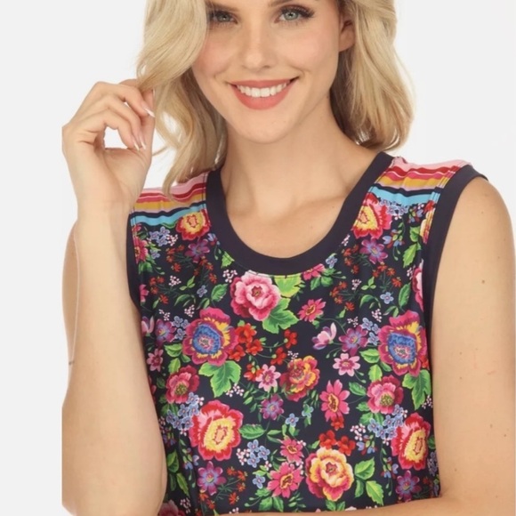 Johnny Was Tops - NWT Johnny Was Cantero Muscle Tank Top Woman in Multicolor Size  XL